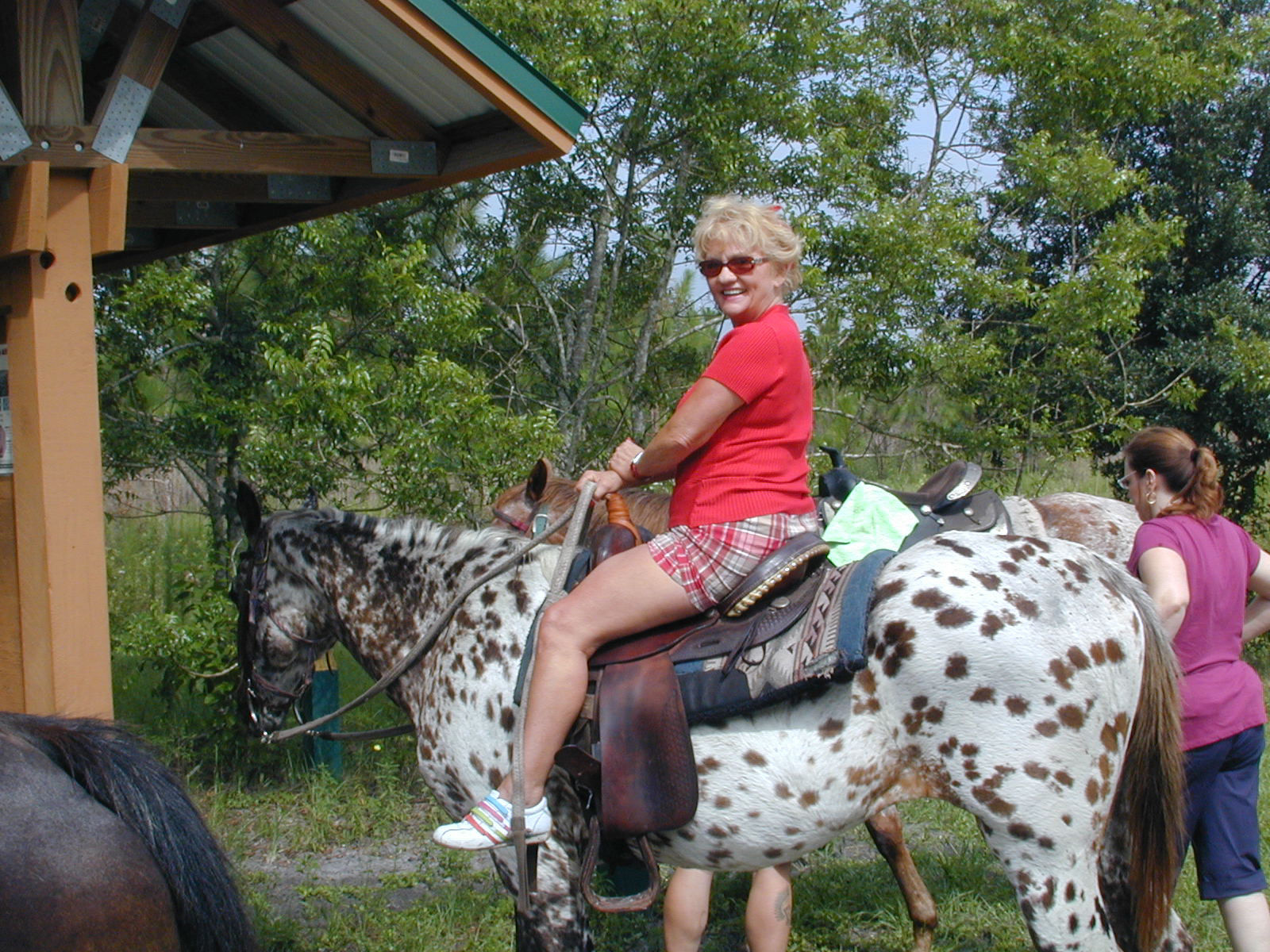 Finette on horse.JPG